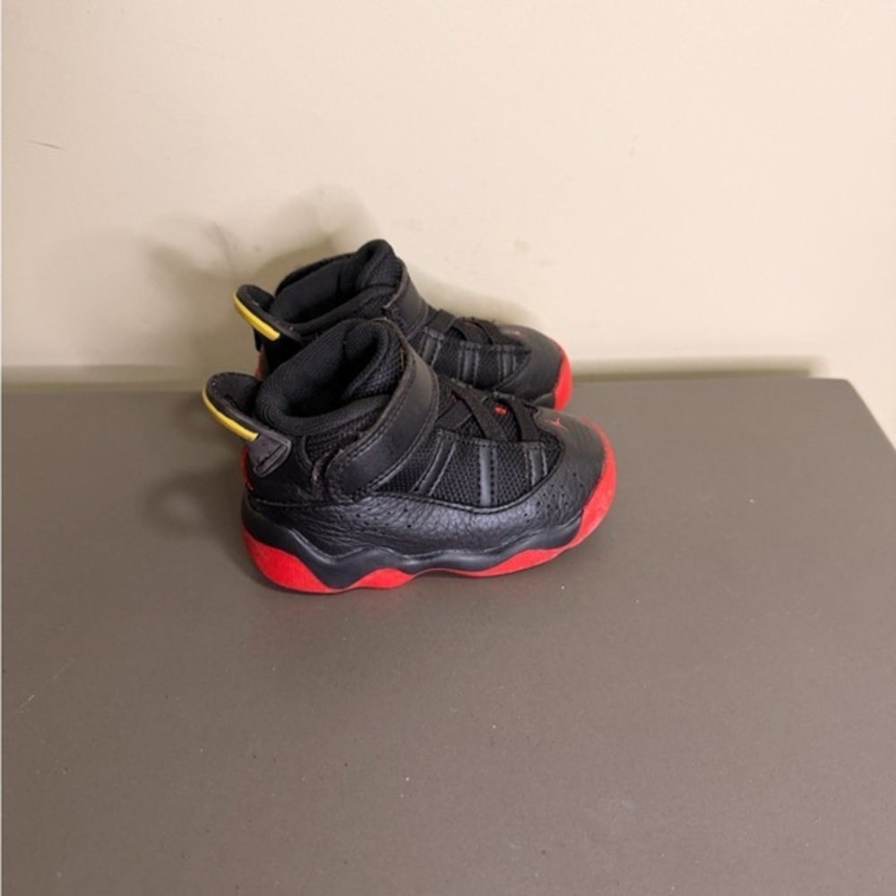 Nike Air Jordan 6 Rings (Td) Black-University Red-White Sz 5C [323420-063]